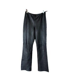Vintage John Carlisle Leather Boot Cut Moto Pants, Fully Lined Women's‎ Size 6